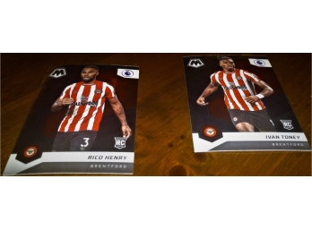 2021-22 Panini Mosaic Premier League Soccer:  Rico Henry & Ivan Toney {Both Rookie Cards}