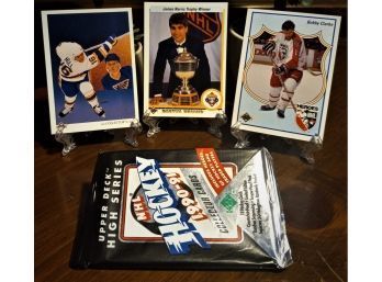 1990-91 NHL Upper Deck Collector Cards:  A 3 Card Lot