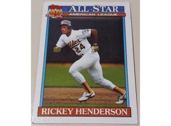 1991 Topps:  Rickey Henderson - Topps 40 Years Of Baseball