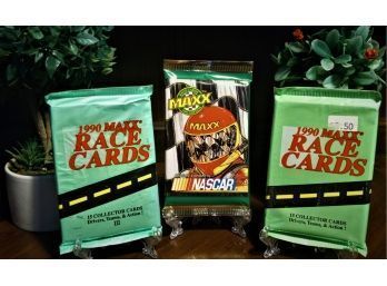 1990 Maxx Race Card Packs:  {3-Pack Lot}...sealed