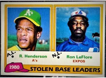 Topps 1981: MLB Stolen Bases Leader