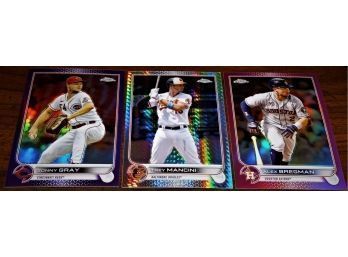 2022 Topps Chrome:  Sonny Gray, Trey Mancini & Alex Bregman