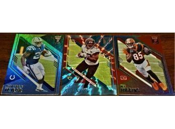 2021 Panini - Donruss Elite:  Jonathan Taylor, James Robinson & Tee Higgins (3-Card Lot)