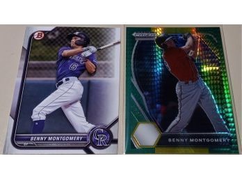 2021 Panini - Prizm Draft Picks & 2022 Bowman:  Benny Montgomery