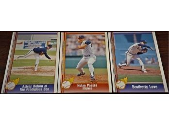 1991 Pacific Trading:  Nolan Ryan 'Collector Card' Series (3-Card Lot)