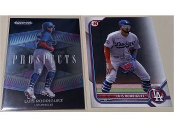 2021 Panini -Prizm Draft Picks & 2022 Bowman:  Luis Rodriguez