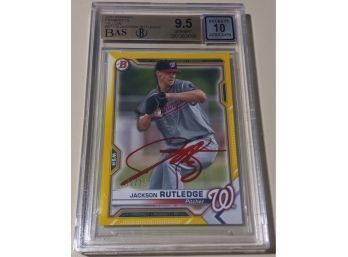 2021 Topps / Bowman Prospects:  Jackson Rutledge (Autographed)