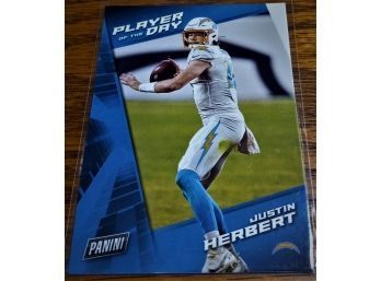 2021 Panini:  Justin Herbert 'Player Of The Day'