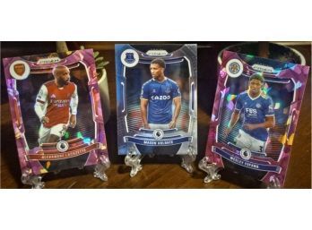 2021-22 Panini Prizm Premier League Soccer:  Alexandre Lacazette, Mason Holgate & Wesley  Fofana