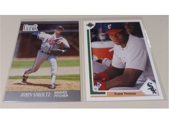 1990 Upper Deck & 1991 Fleer - Hall Of Famers...John Smoltz & Frank 'The Big Hurt' Thomas!