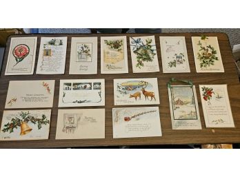 Lot KN5-245 Antique Christmas New Year's Postcards (Top 2-drawer)