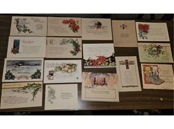 Lot KN5-244 Christmas New Year's Antique Postcards 1923 (Top 2-drawer)
