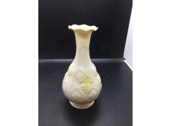 Irish Belleek Grape Design 7 Inch Bud Vase