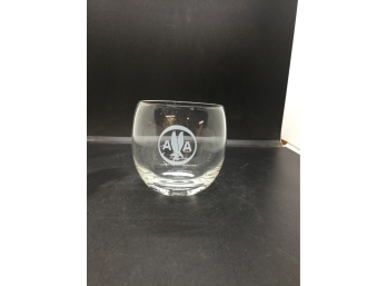 Mcm American Airlines Roly Poly Drink Glass