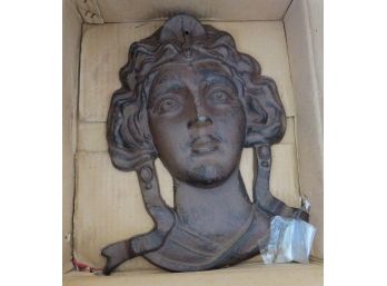 Cast Iron Victorian Lady Garden Wall Plaque - Opened Box - Lot 2