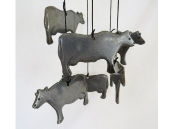 Metal Dairy Cows Hanging Windchimes By ERCO