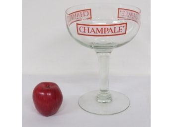 A Vintage Advertising Champale Brand Sparking Malt Liquor Glass