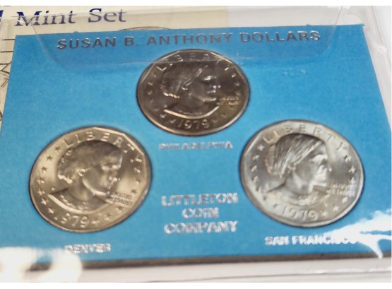 Uncirculated 1979 Susan B Anthony First Year Mint Set (PDS)