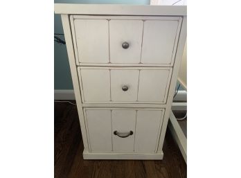 Pottery Barn White File Cabinet