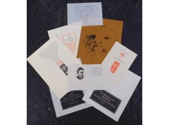 Leonard Baskin: Assortment Of Printing Proofs.