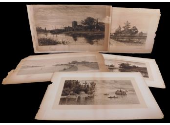 Five Engravings Of Country Life