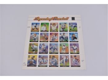 Baseball Stamp Sheet