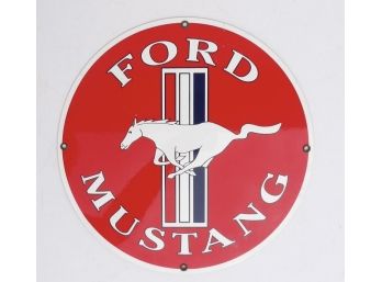 Vintage Ford Mustang Enamel Sign