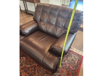 Oversized Black Leather Chair, Living Room Furniture