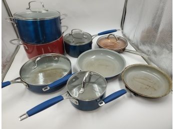 Lot Of Pots & Pans Cookware - Various Sizes, Most With Lids