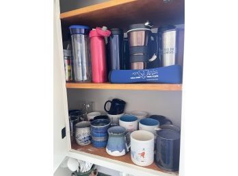 SELECTION of COFFEE MUGS and WATER BOTTLES