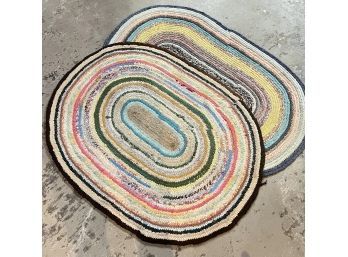 (2) BRAIDED AREA RUGS