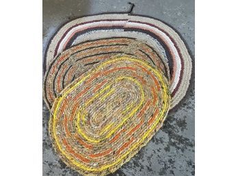 (3) BRAIDED AREA RUGS