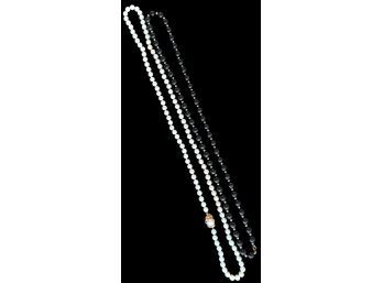 (1) STRING PEARL NECKLACE WITH 14K CLASP