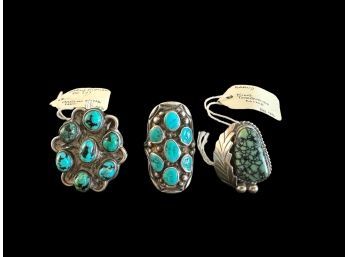 (1) EARLY KING TURQUOISE RING