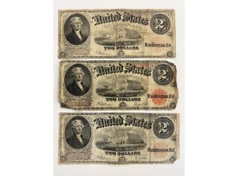 (3) 1917 SERIES UNITED STATES $2 BILLS