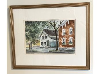 MAE RUSSELL 'FRONT STREET' WATERCOLOR