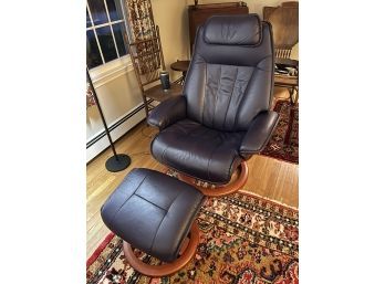 NORWEGIAN STYLE RECLINING CHAIR with FOOTSTOOL