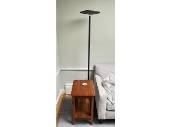 CONTEMPORARY FLOOR LAMP and SIDE TABLE
