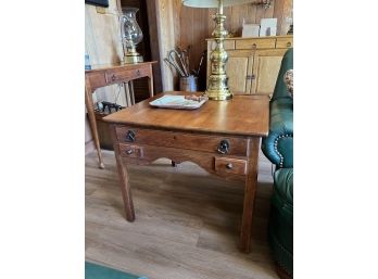 PAIR CONTEMPORARY MAPLE END TABLES