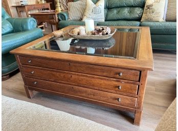 BOB TIMBERLAKE COFFE TABLE w/ DISPLAY TOP