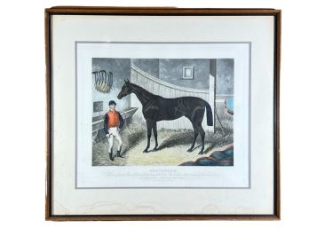 COLORED LITHOGRAPH 'PRETENDER'  BY DIXON & ROSS