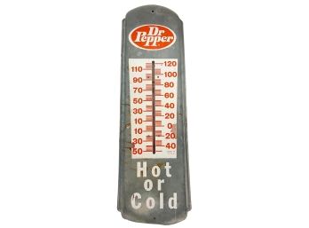 VINTAGE DR PEPPER METAL THERMOMETER