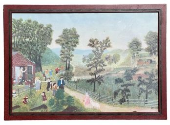 GRANDMA MOSES 'MARY AND THE LITTLE LAMB' PRINT