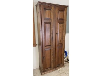 CONTEMPORARY (2) DOOR PINE STOAGE CABINET