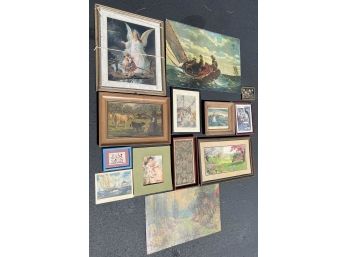 GROUPING OF VINTAGE PRINTS, ETC