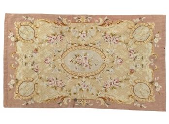 HANDMADE FRENCH AUBUSSON DESIGN AREA RUG