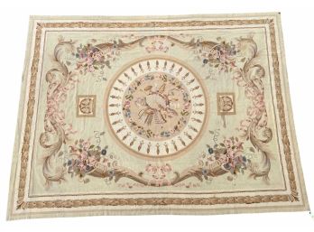 HANDMADE FRENCH AUBUSSON DESIGN ROOM SIZE RUG