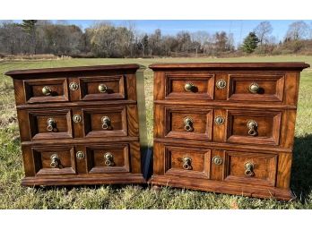 PAIR OF RAPIDS FURNITURE CO BOSTON OAK END TABLES