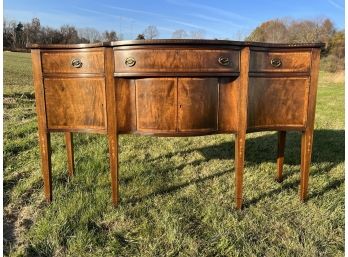 HEPPLEWHITE STYLE SERPENTINE FRONT SIDEBOARD