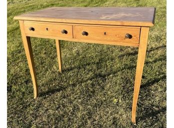 FRENCH PROVINCIAL HEART PINE WRITING DESK